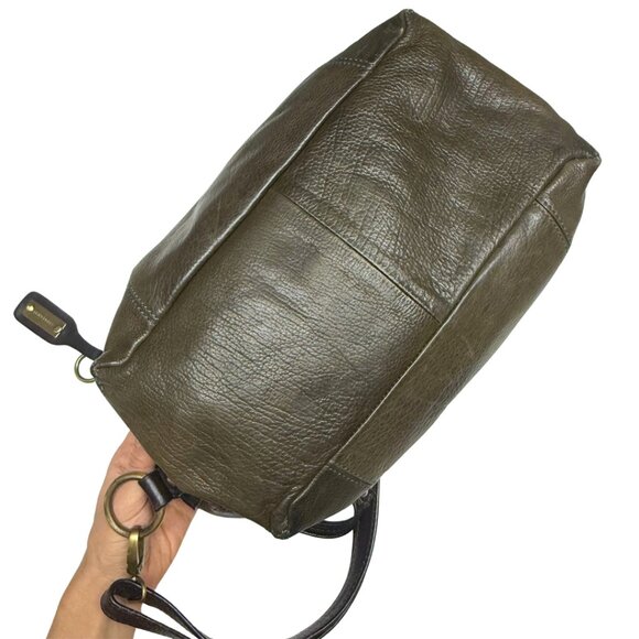 Rare Lucky Brand Olive Green Leather Satchel — New/Barely Used - Picture 9 of 17